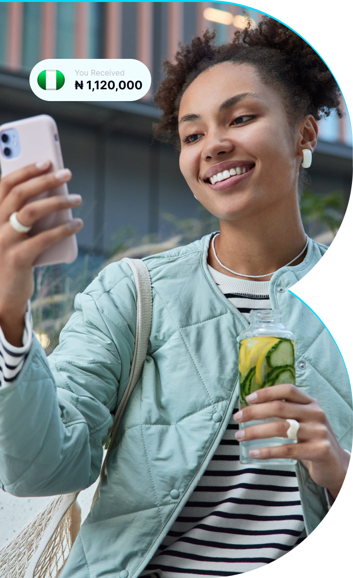 lady making exchange